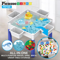 PicassoTiles Large Building Blocks Activity Center Table & Chair Set