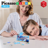 PicassoTiles 63pcs Sea Ocean Animal Magnetic Puzzle Cubes