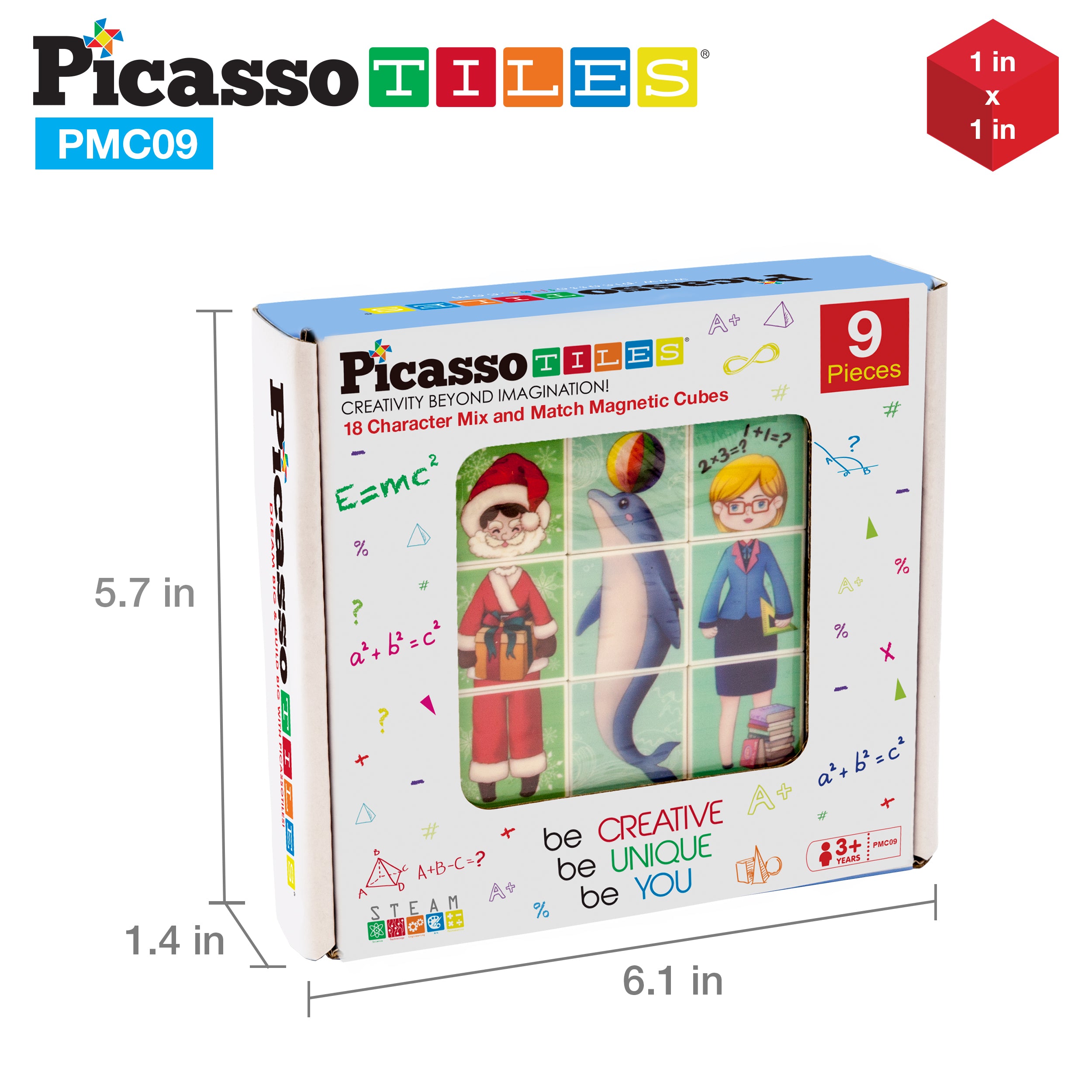 ポセ グレイカラー 35本セット pocce PicassoTiles Mix and Match 9 Piece Magnetic Magic Puzzle Cubes