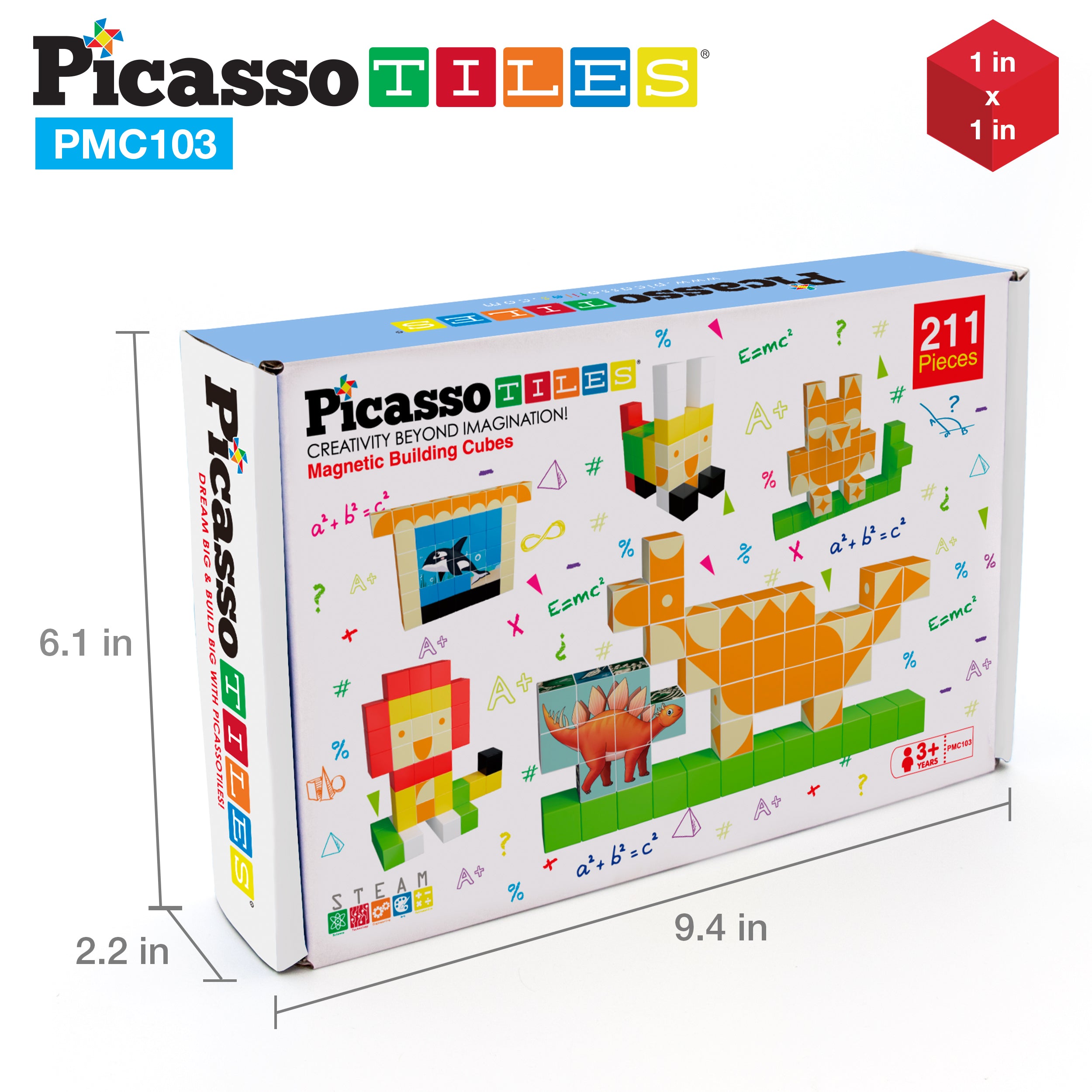 PicassoTiles 103 Piece Pixel Magnetic Puzzle Cube Set · PicassoTiles