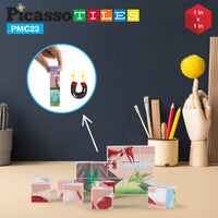PicassoTiles 1" 20pc Magnetic Cube Puzzle Block Dinosaur Set