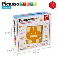PicassoTiles Mix and Match 25 Piece Magnetic Puzzle Cube Set