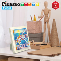 PicassoTiles Magnet Puzzle Cubes Famous Paintings with Free Frame Stand