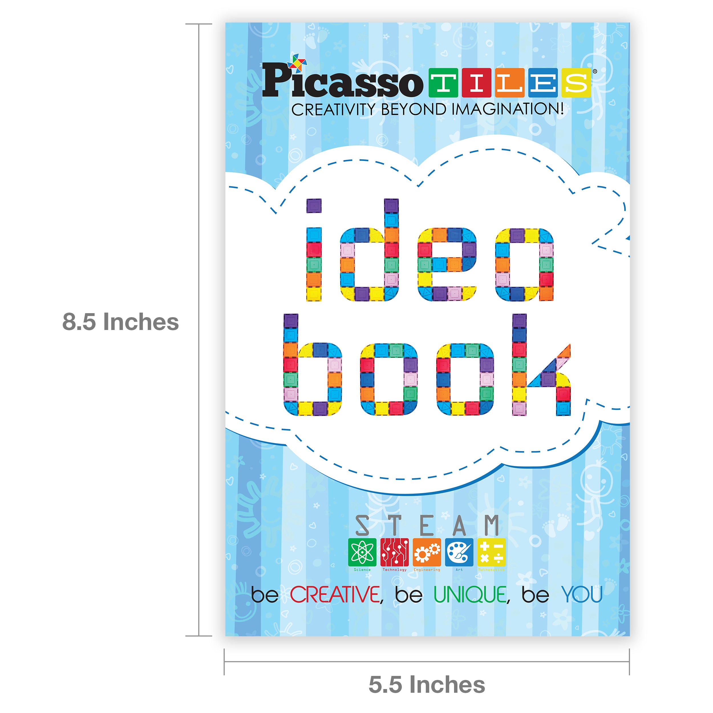 PicassoTiles IDEA Book for Toy Magnet Tiles
