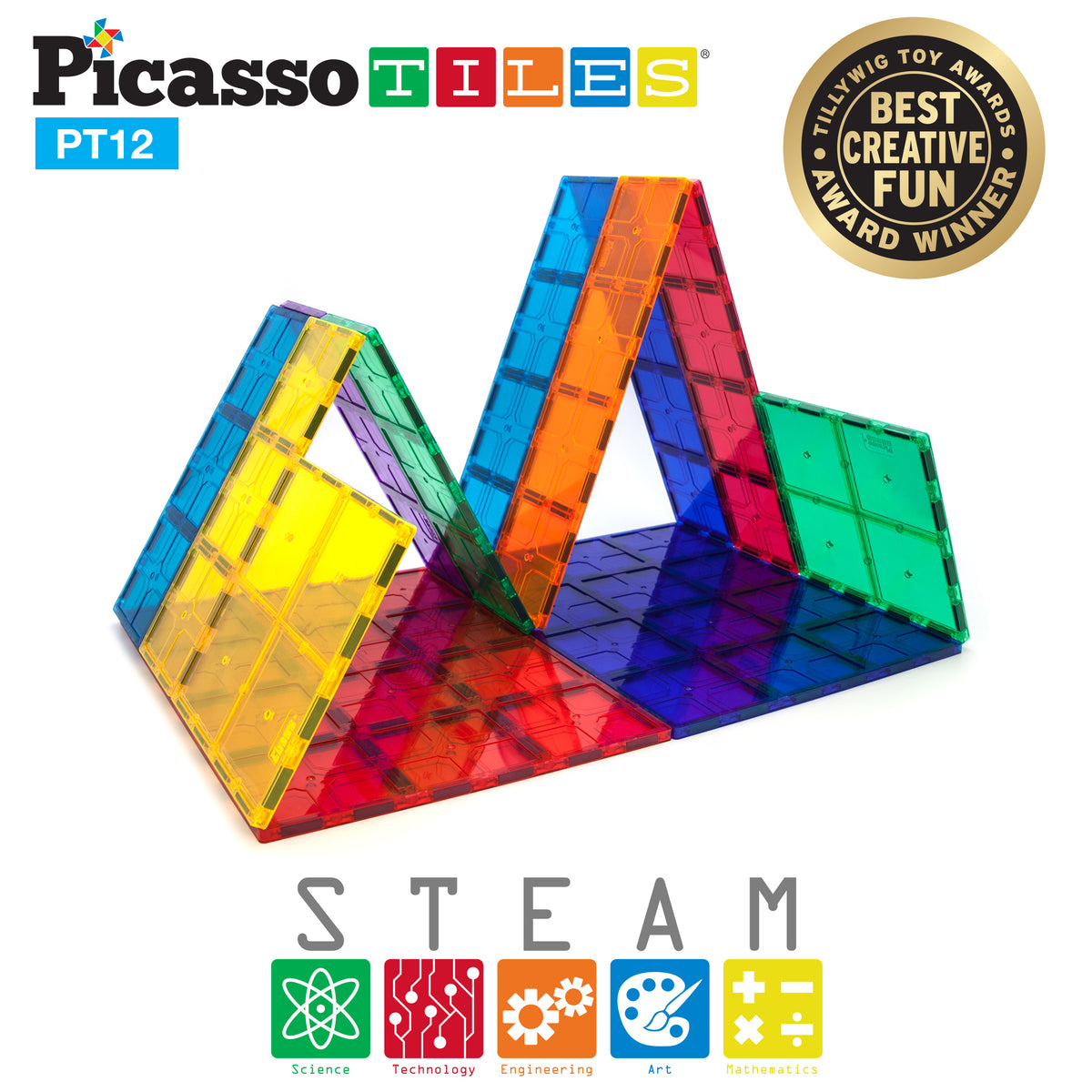 PicassoTiles Large Connected Magnetic Tiles · PicassoTiles