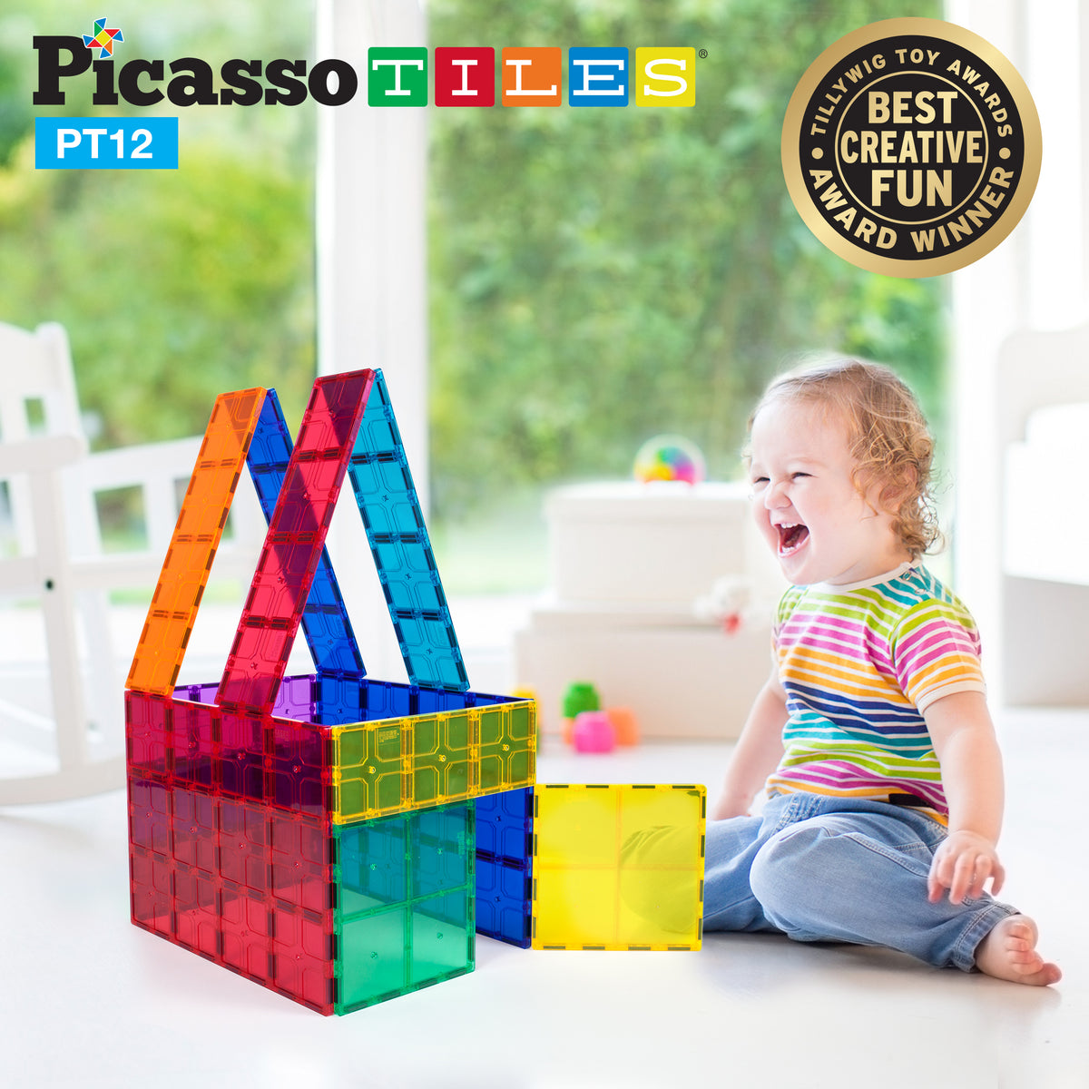 PicassoTiles Large Connected Magnetic Tiles · PicassoTiles