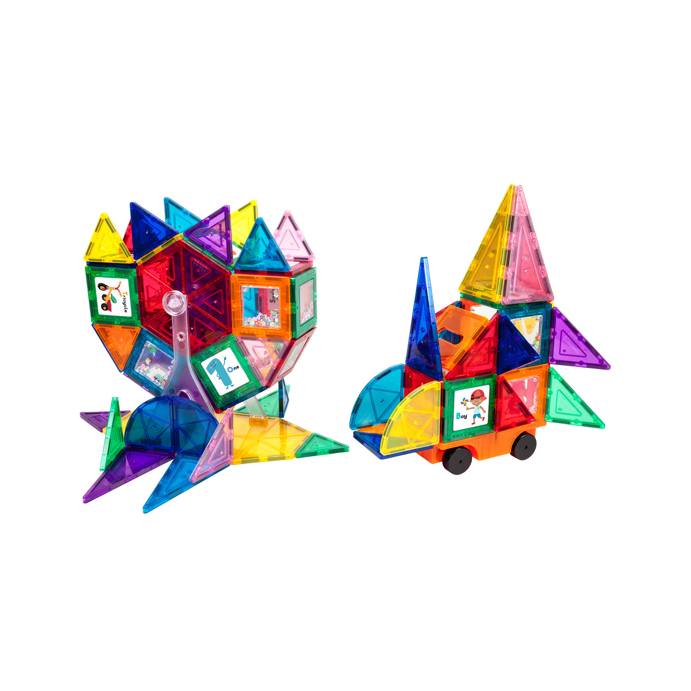 PicassoTiles Magnetic Tile Master Builder with Creative Elements