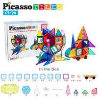 PicassoTiles Magnetic Tile Master Builder with Creative Elements