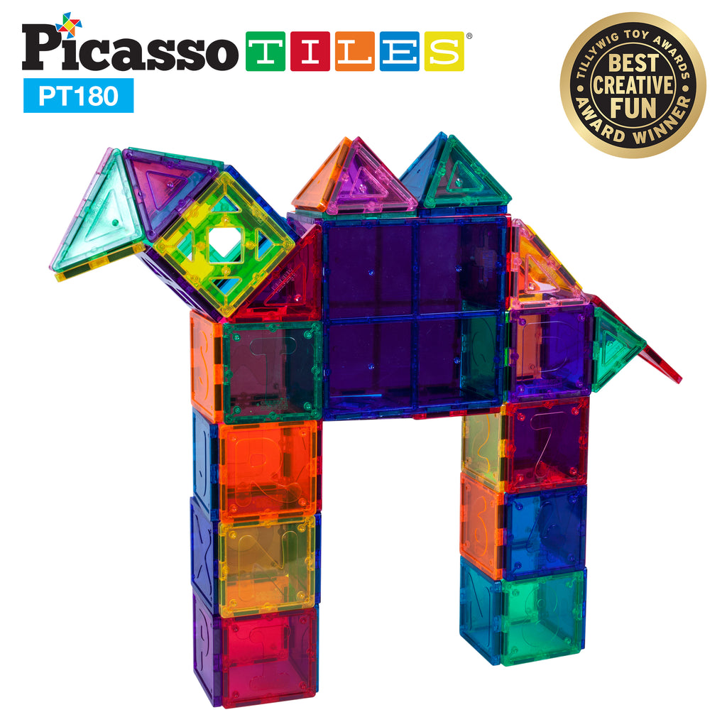PicassoTiles® 180 Piece Deluxe Combo Toy Set PT180