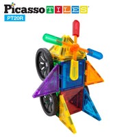 PicassoTiles 20pc Windmill & Wheel Magnetic Tile Set