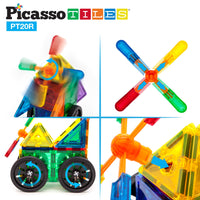 PicassoTiles 20pc Windmill & Wheel Magnetic Tile Set