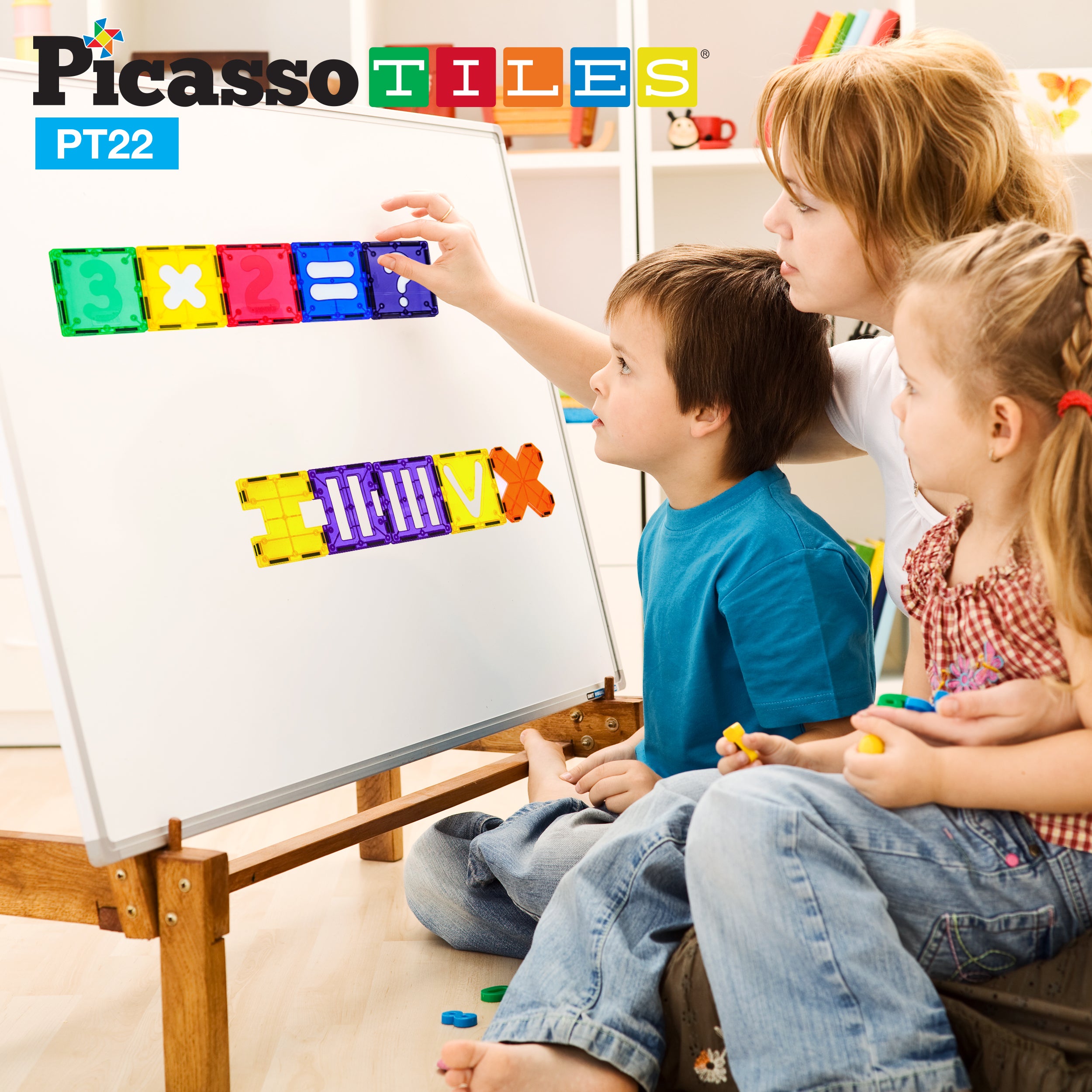 PicassoTiles Magnetic Building Block Numbers Math Set