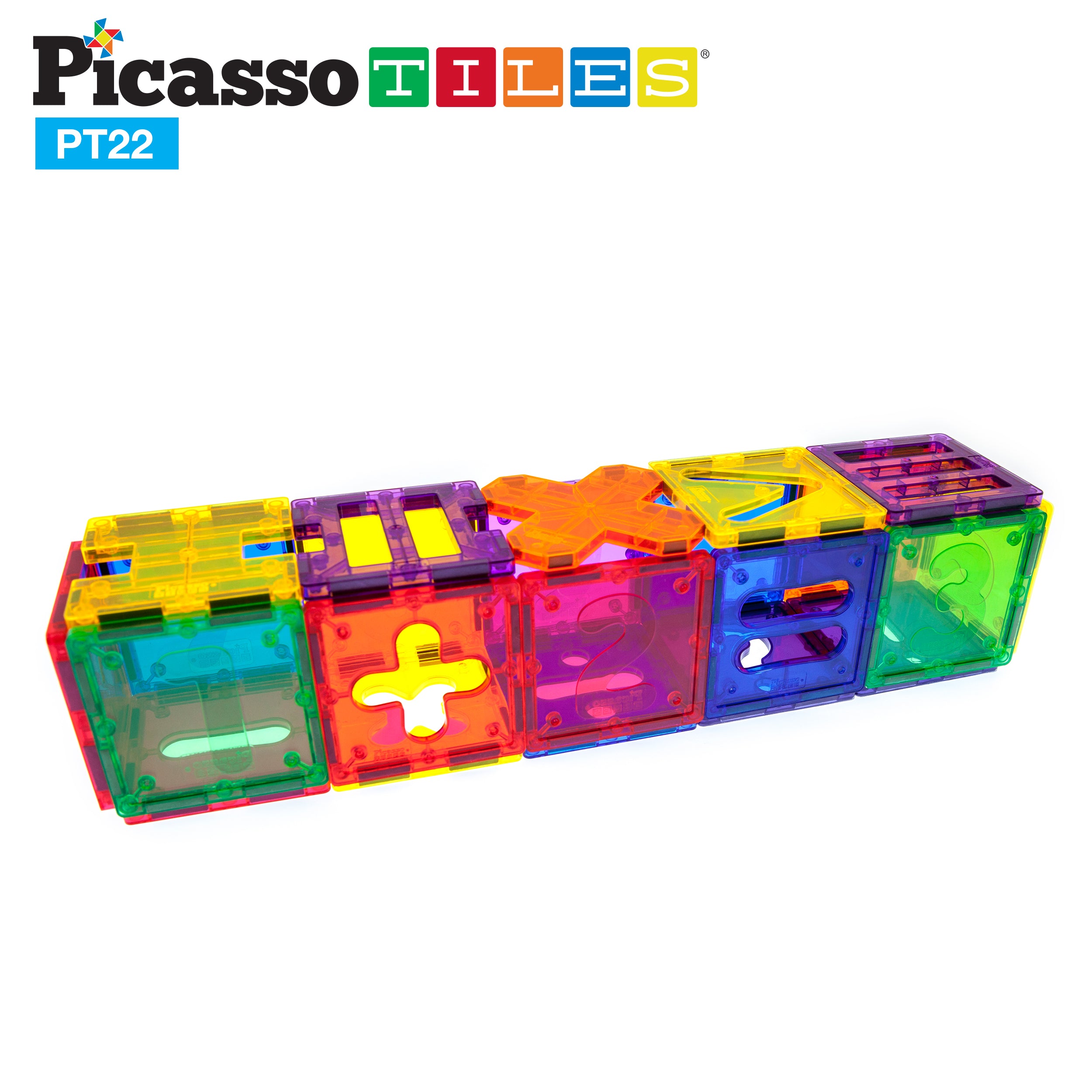 PicassoTiles Magnetic Building Block Numbers Math Set