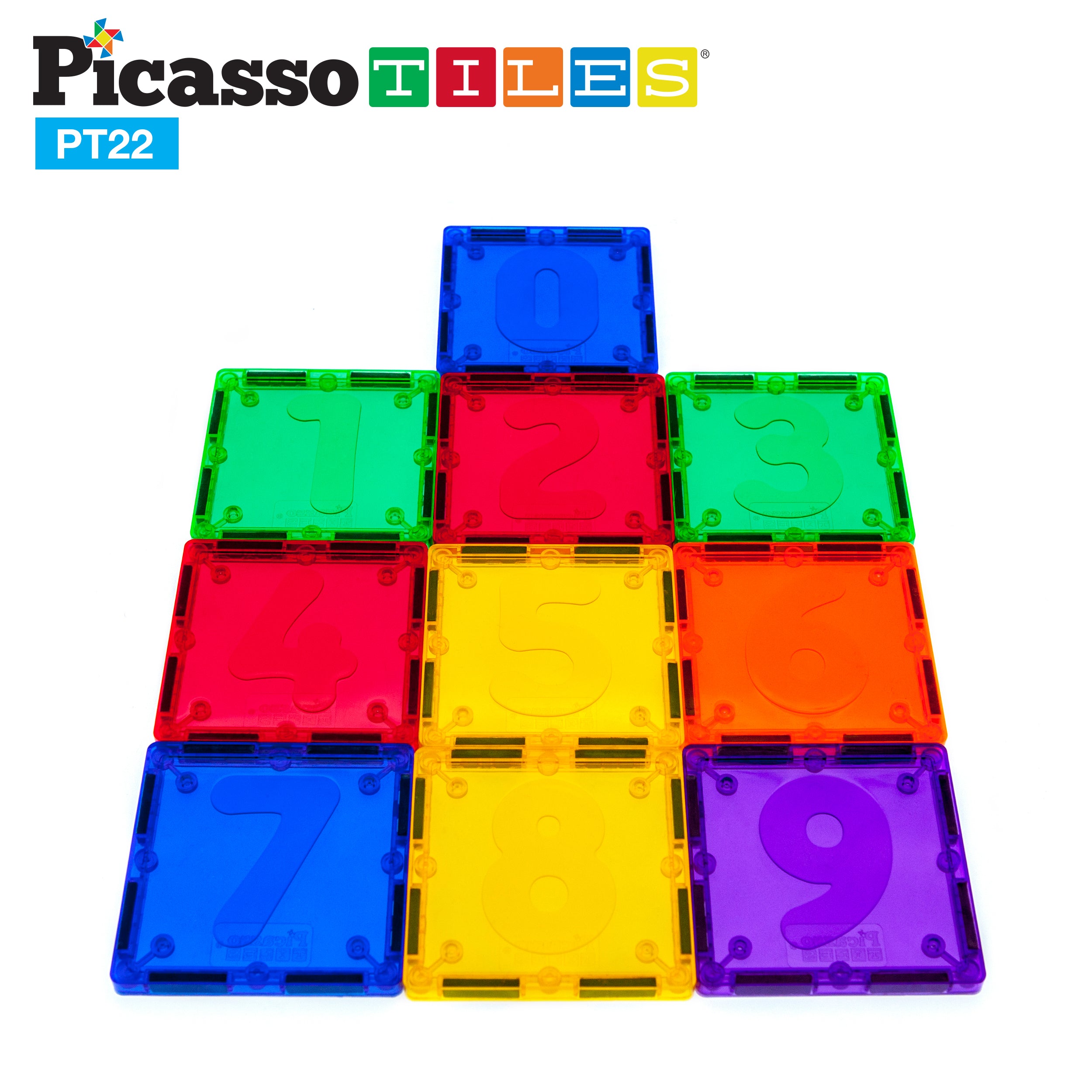 PicassoTiles Magnetic Building Block Numbers Math Set