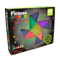 PicassoTiles Glow-in-the-Dark Magnetic Tiles