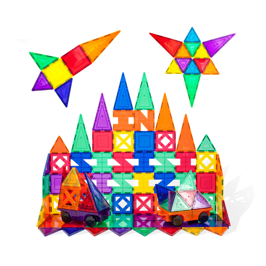 PicassoTiles 82pc Magnetic Tile Creativity Builder Set