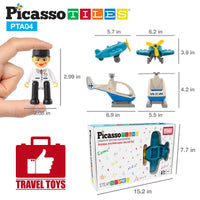 PicassoTiles Magnetic Airplane Character Figure Playset