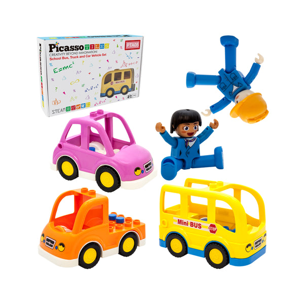 ☆ picaso☆ PicassoTiles 63pcs Diamond Series with 1 Car Magnetic Tiles
