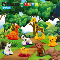 PicassoTiles Animal Character Magnetic Tile Toy Set