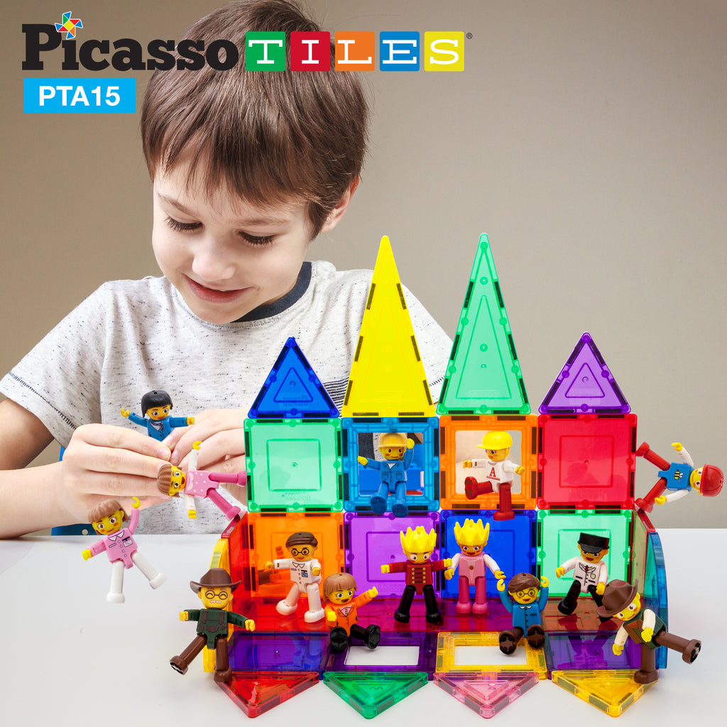 PicassoTiles Magnetic 4 Family Action Figures Toddler Toy Magnet Expansion  Pack Educational Add-on STEM Learning Kit Toys Pretend Playset for  Construction Building Block Tiles Child Brain Development, Figures -   Canada
