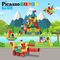 PicassoTiles 116pc Hedgehog Building Block Building Set