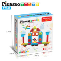 PicassoTiles 41 Piece Hedgehog Building Blocks Set with Idea Booklet