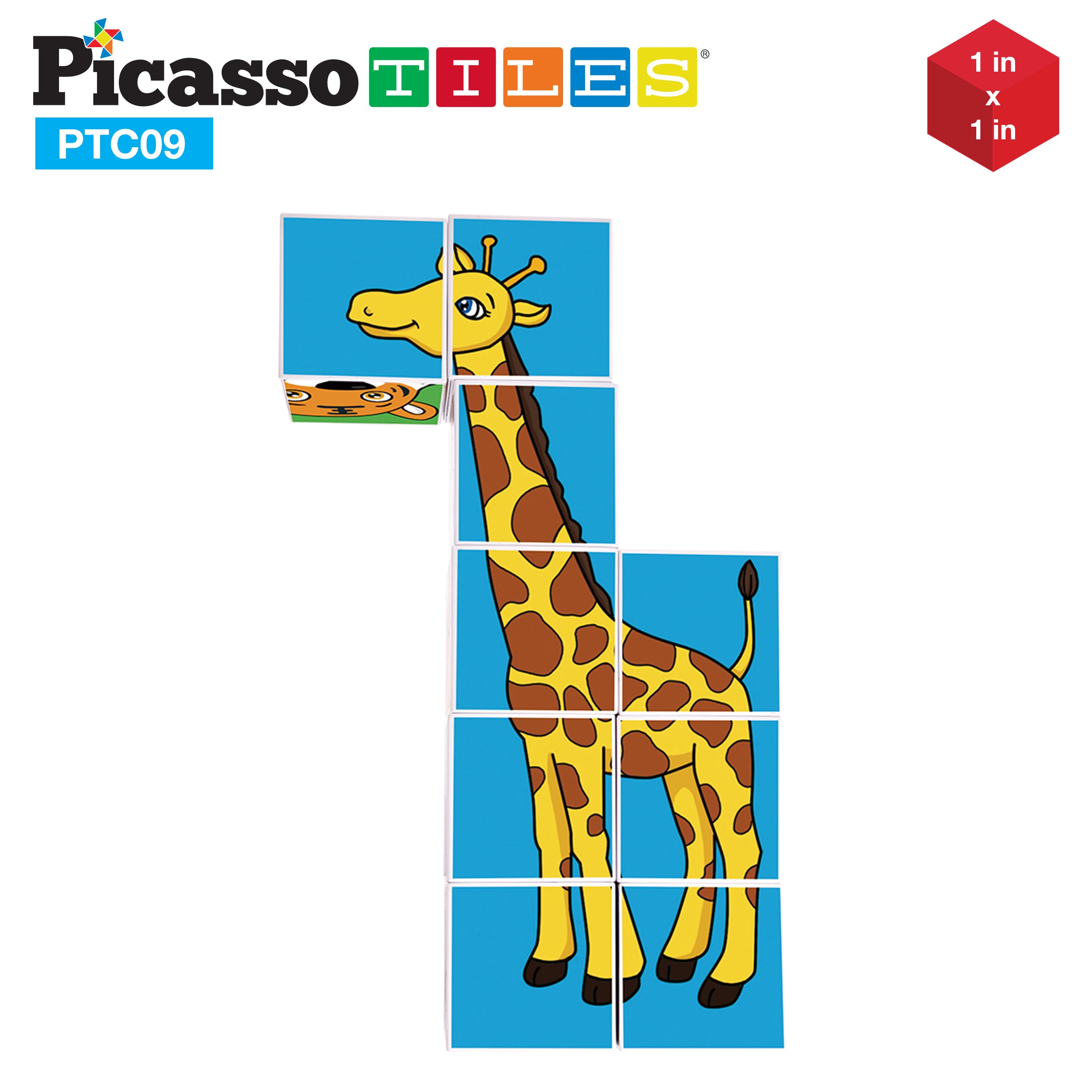 PicassoTiles 9 Piece Magnetic Magic Puzzle Cube Set