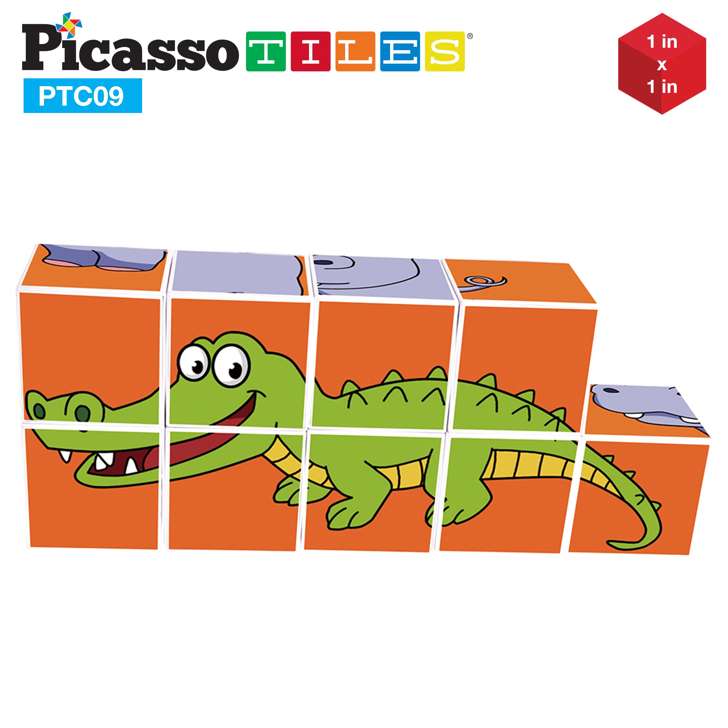 PicassoTiles 9 Piece Magnetic Magic Puzzle Cube Set