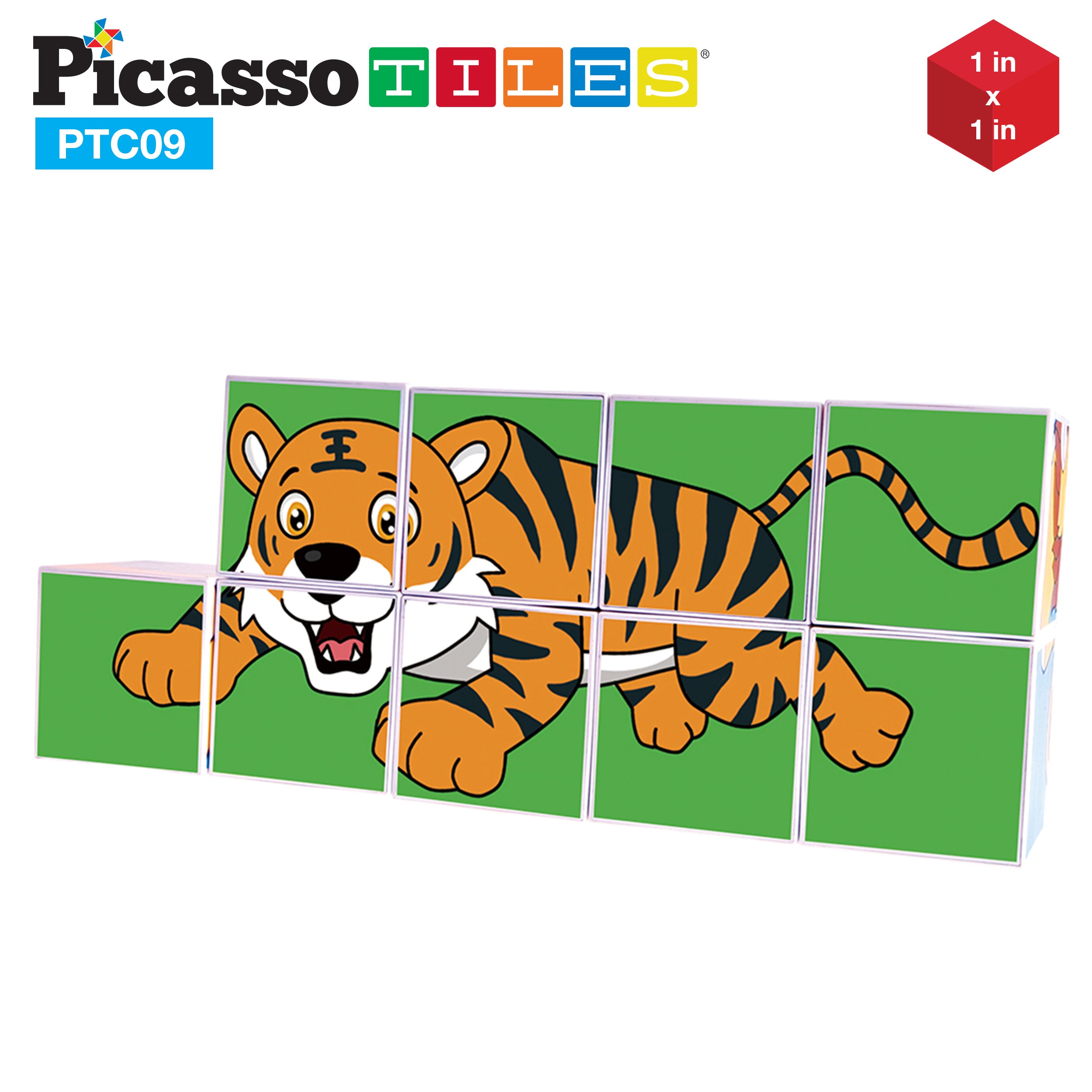PicassoTiles 9 Piece Magnetic Magic Puzzle Cube Set