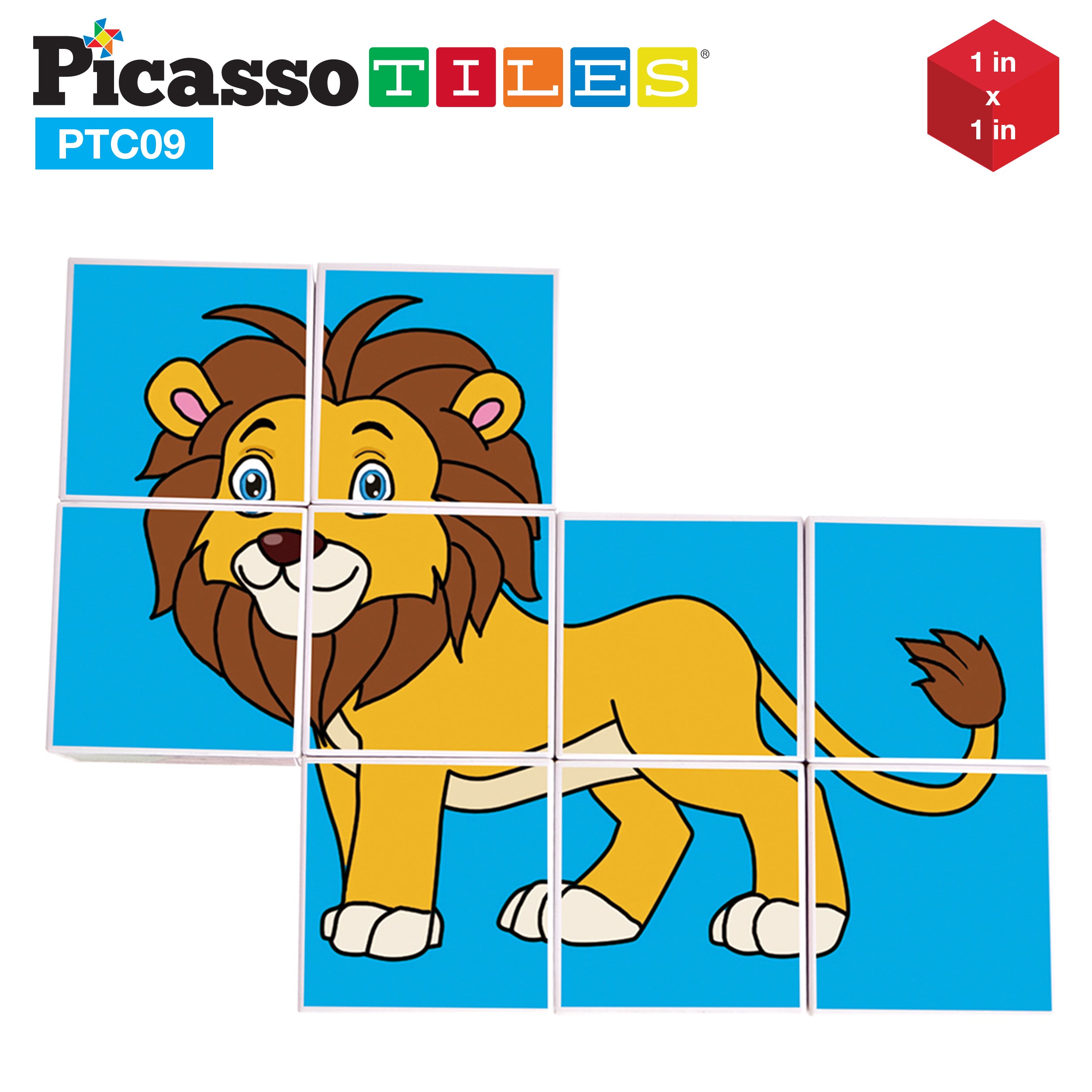 PicassoTiles 9 Piece Magnetic Magic Puzzle Cube Set