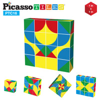 PicassoTiles Infinite Magnetic Puzzle Magic Pixy Cube Game Set