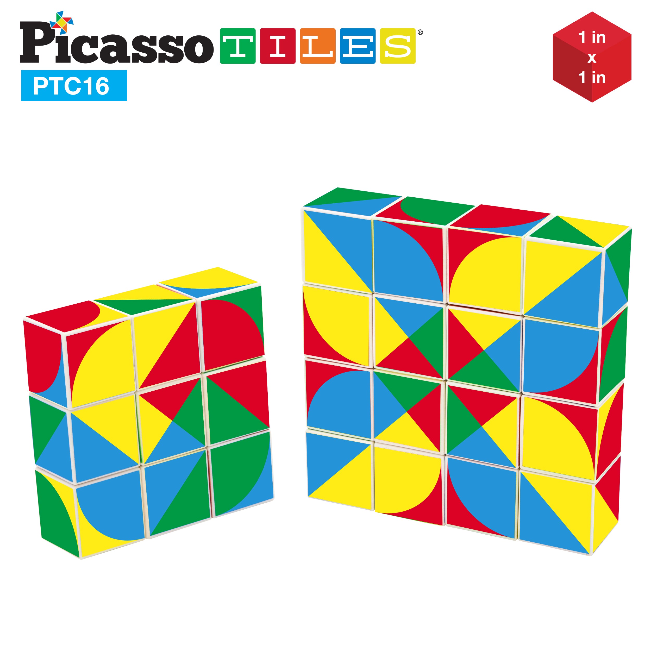 PicassoTiles Infinite Magnetic Puzzle Magic Pixy Cube Game Set