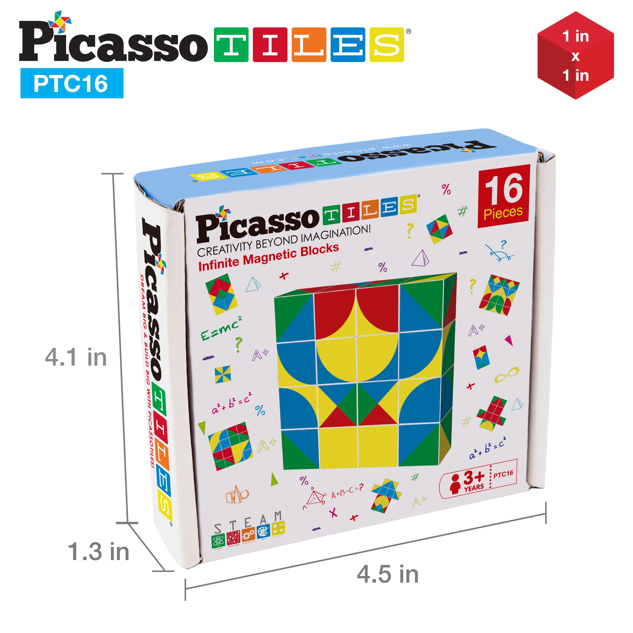 PicassoTiles Infinite Magnetic Puzzle Magic Pixy Cube Game Set