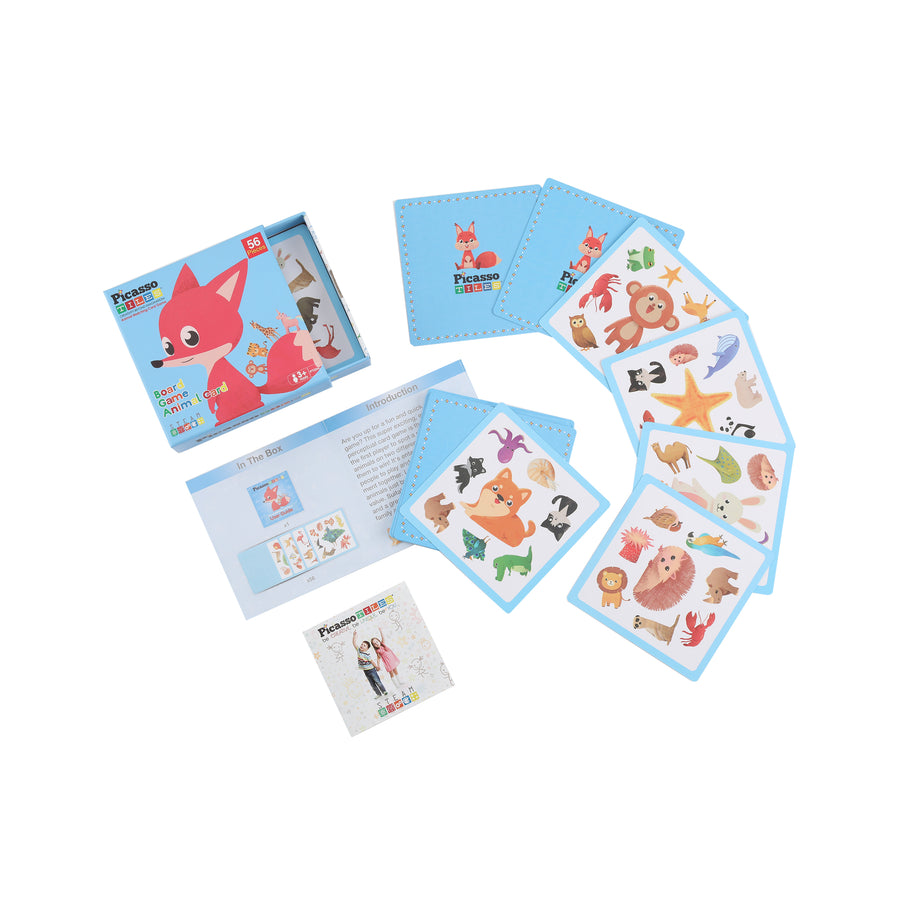 PicassoTiles 56pcs Animal Speed Matching Game