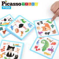 PicassoTiles 56pcs Animal Speed Matching Game