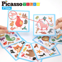 PicassoTiles 56pcs Animal Speed Matching Game