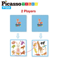 PicassoTiles 56pcs Animal Speed Matching Game