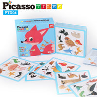 PicassoTiles 56pcs Animal Speed Matching Game