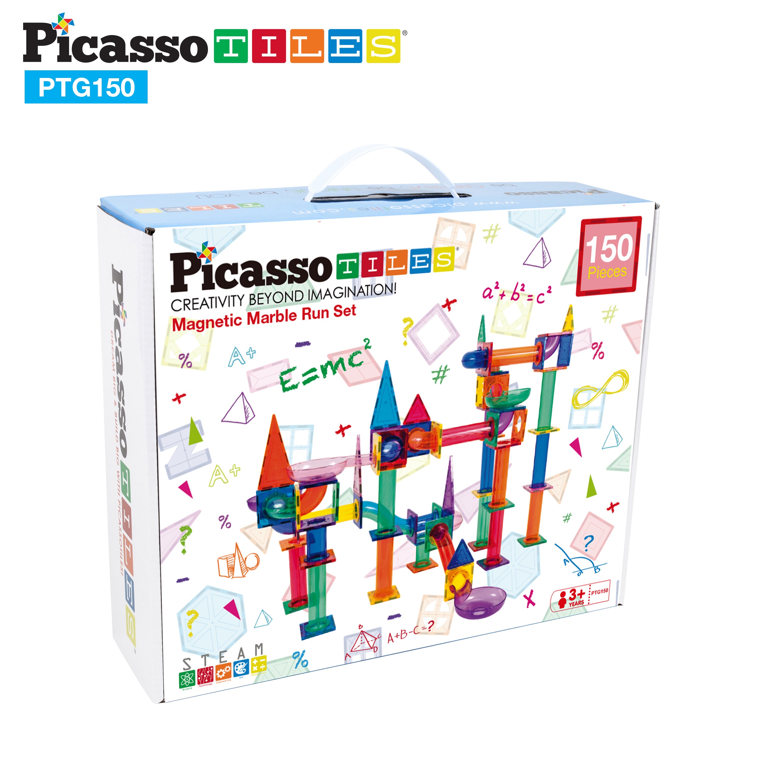PicassoTiles Storage Activity Table with Blocks, Bricks and Marble Run 530 Piece Set