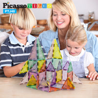 PicassoTiles Glitter Magnetic Tiles Building Set