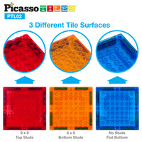 PicassoTiles 12pc Magnet Tile and Brick Block Combo Set
