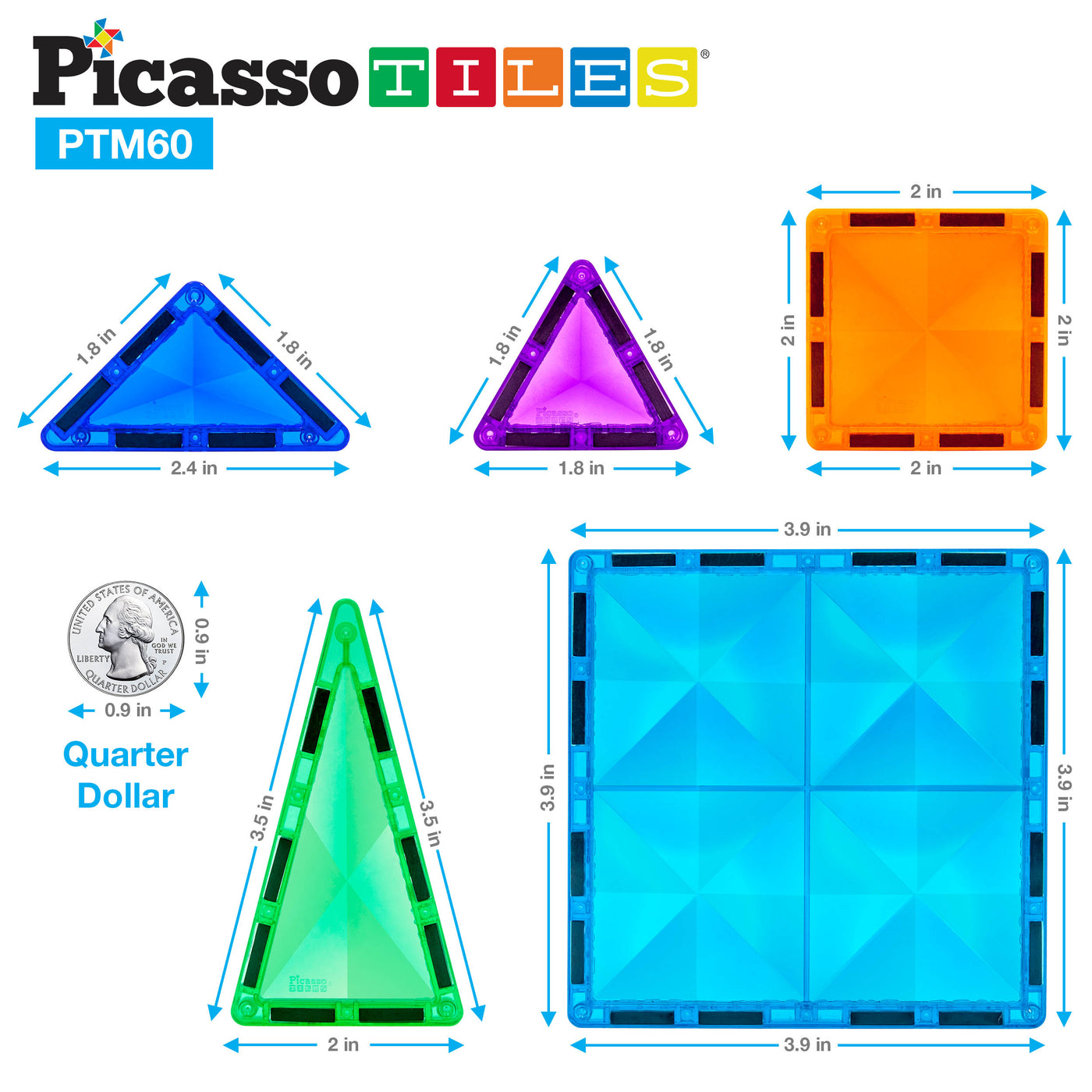 PicassoTiles Mini Diamond 101pc Set