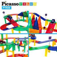 PicassoTiles 6pc Race Track Ramp Magnet Toy Expansion Pack