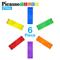 PicassoTiles 6pc Race Track Ramp Magnet Toy Expansion Pack