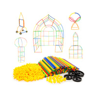 PicassoTiles 600pc Straw Building Set PTS600