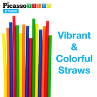 PicassoTiles 600pc Straw Building Set PTS600