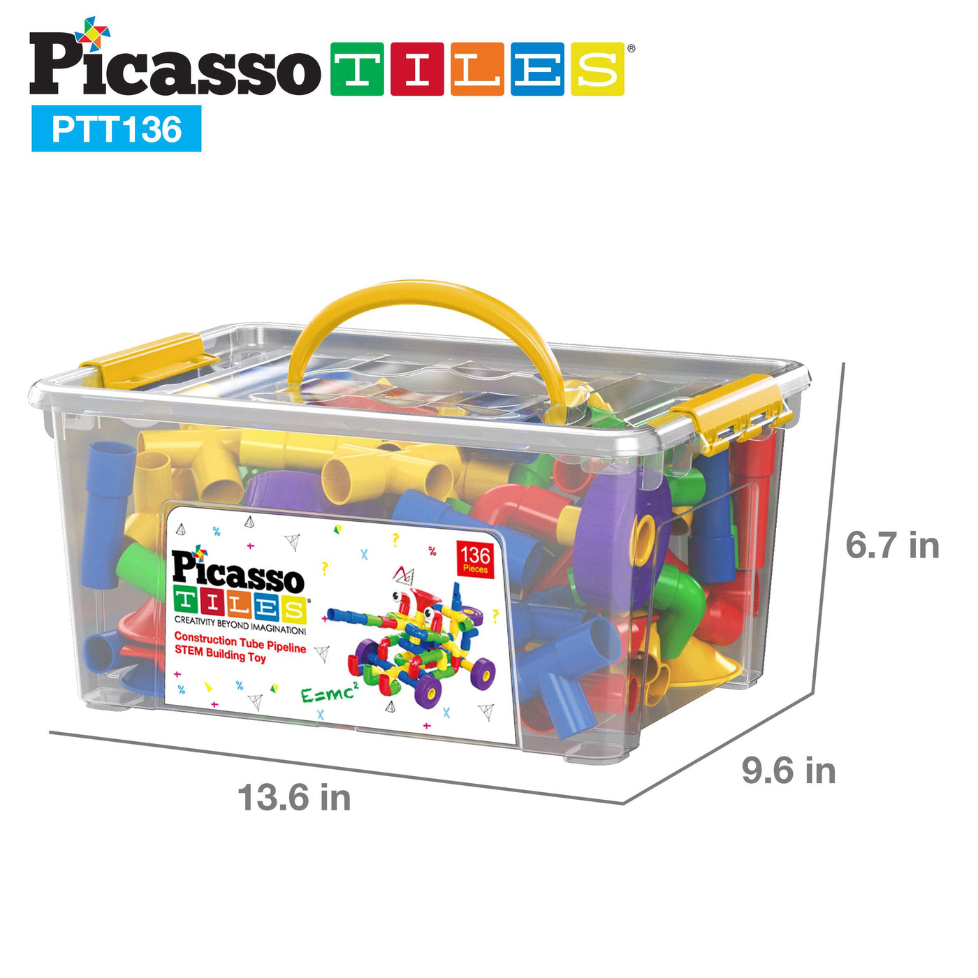PicassoTiles Tube Building Block w/Musical Kit Pipes Puzzle Toy Set