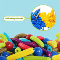 PicassoTiles 50 Piece Magnetic Stick Construction Balls & Rods Set